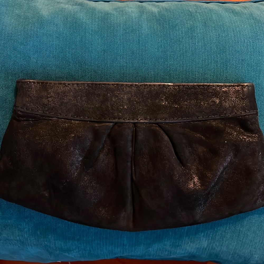 Lauren Merkin Black Shimmer Clutch